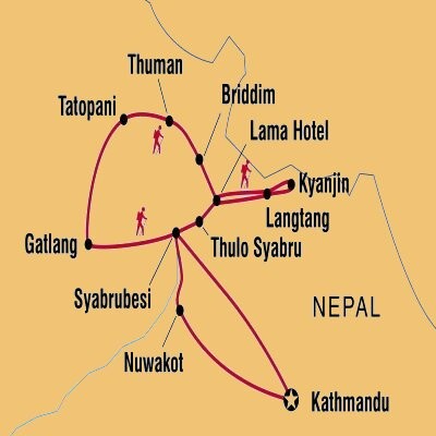 Tamang Heritage Trek Map